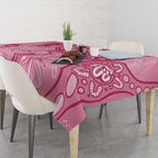 Australia Indigenous Tablecloth Breast Cancer Pink Aboriginal Butterfly