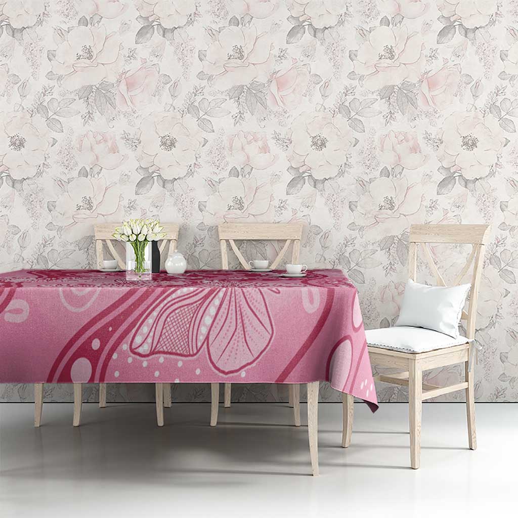 Australia Indigenous Tablecloth Breast Cancer Pink Aboriginal Butterfly