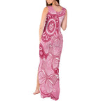 Australia Indigenous Tank Maxi Dress Breast Cancer Pink Aboriginal Butterfly