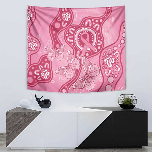 Australia Indigenous Tapestry Breast Cancer Pink Aboriginal Butterfly