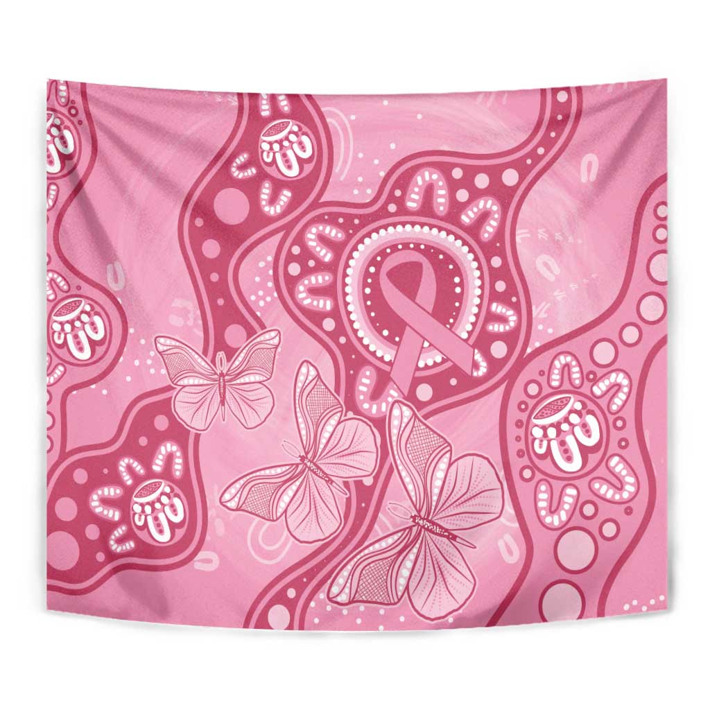 Australia Indigenous Tapestry Breast Cancer Pink Aboriginal Butterfly