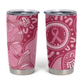 Australia Indigenous Tumbler Cup Breast Cancer Pink Aboriginal Butterfly