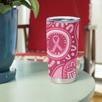 Australia Indigenous Tumbler Cup Breast Cancer Pink Aboriginal Butterfly