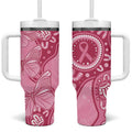 Australia Indigenous Tumbler With Handle Breast Cancer Pink Aboriginal Butterfly