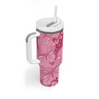 Australia Indigenous Tumbler With Handle Breast Cancer Pink Aboriginal Butterfly