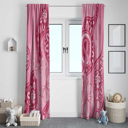 Australia Indigenous Window Curtain Breast Cancer Pink Aboriginal Butterfly
