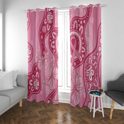 Australia Indigenous Window Curtain Breast Cancer Pink Aboriginal Butterfly