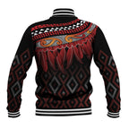 Aotearoa Maori Ngapuhi Iwi Baseball Jacket Korowai Tukutuku Kaokao Motifs