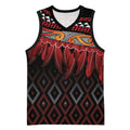 Aotearoa Maori Ngapuhi Iwi Basketball Jersey Korowai Tukutuku Kaokao Motifs