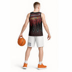 Aotearoa Maori Ngapuhi Iwi Basketball Jersey Korowai Tukutuku Kaokao Motifs