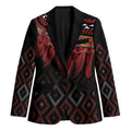 Aotearoa Maori Ngapuhi Iwi Blazer Korowai Tukutuku Kaokao Motifs