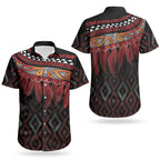 Aotearoa Maori Ngapuhi Iwi Couples Matching Mermaid Dress and Hawaiian Shirt Korowai Tukutuku Kaokao Motifs