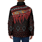 Aotearoa Maori Ngapuhi Iwi Padded Jacket Korowai Tukutuku Kaokao Motifs