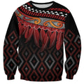 Aotearoa Maori Ngapuhi Iwi Sweatshirt Korowai Tukutuku Kaokao Motifs