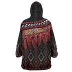 Aotearoa Maori Ngapuhi Iwi Wearable Blanket Hoodie Korowai Tukutuku Kaokao Motifs