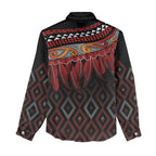Aotearoa Maori Ngapuhi Iwi Women Casual Shirt Korowai Tukutuku Kaokao Motifs