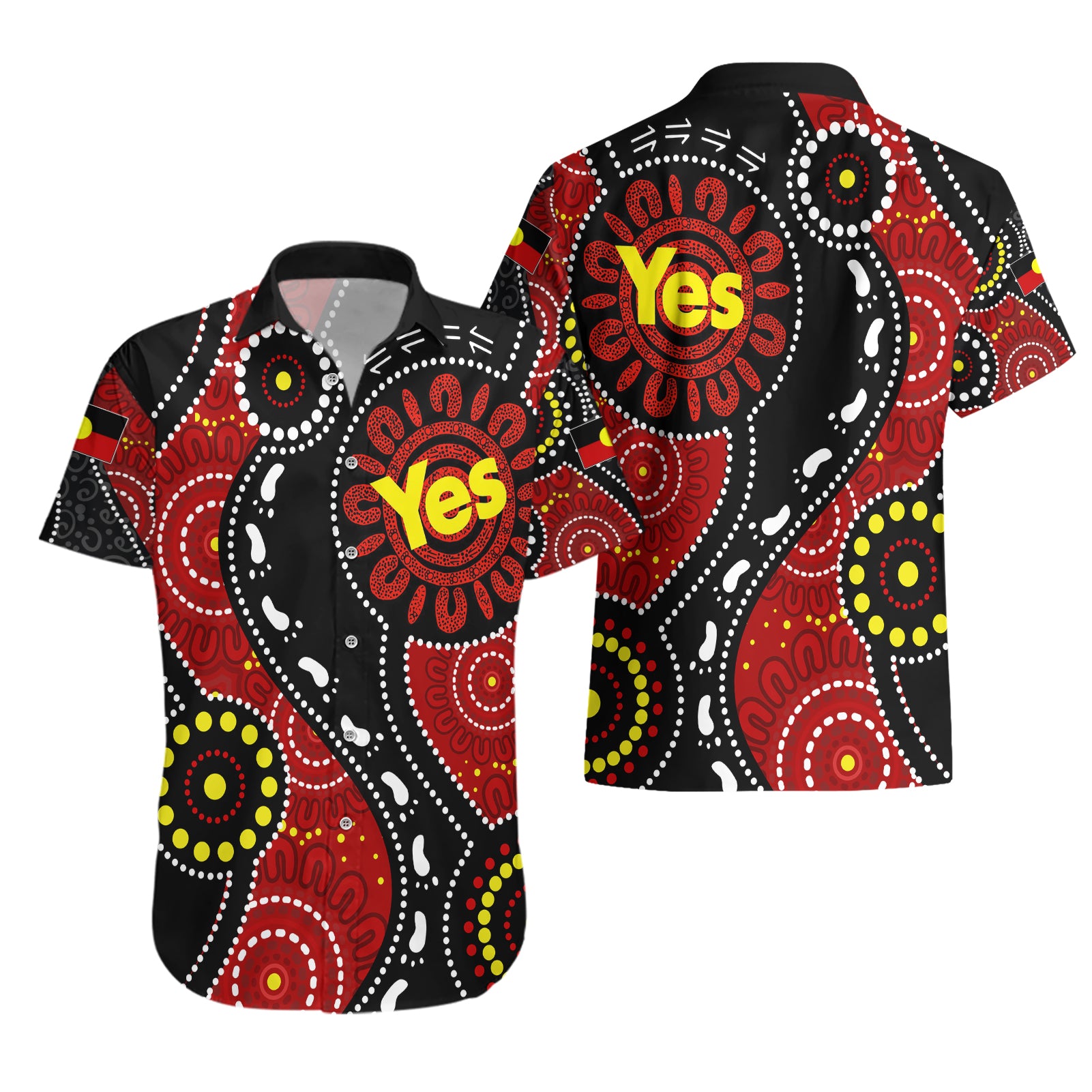 australia-indigenous-hawaiian-shirt-vote-yes-aboriginal-flag-color