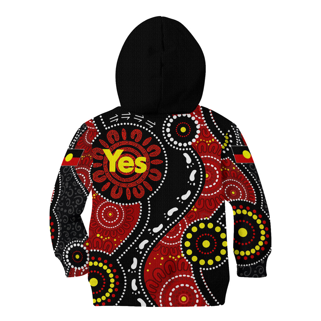 australia-indigenous-kid-hoodie-vote-yes-aboriginal-flag-color