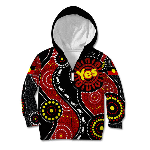 australia-indigenous-kid-hoodie-vote-yes-aboriginal-flag-color