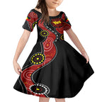 australia-indigenous-kid-short-sleeve-dress-vote-yes-aboriginal-flag-color
