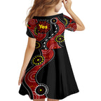 australia-indigenous-kid-short-sleeve-dress-vote-yes-aboriginal-flag-color