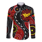 australia-indigenous-long-sleeve-button-shirt-vote-yes-aboriginal-flag-color