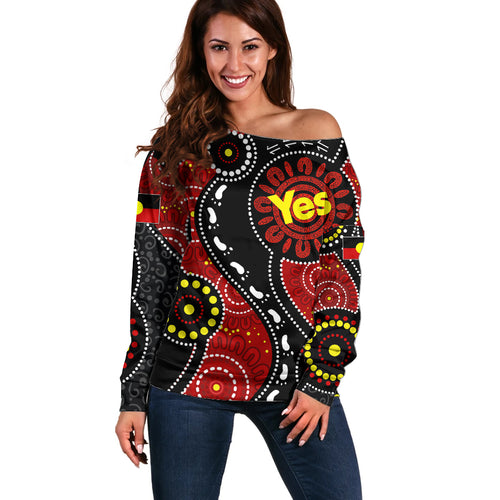 australia-indigenous-off-shoulder-sweater-vote-yes-aboriginal-flag-color