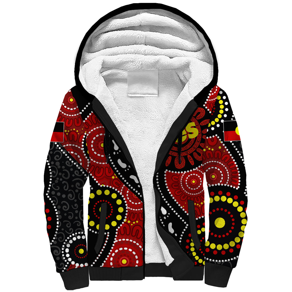 australia-indigenous-sherpa-hoodie-vote-yes-aboriginal-flag-color