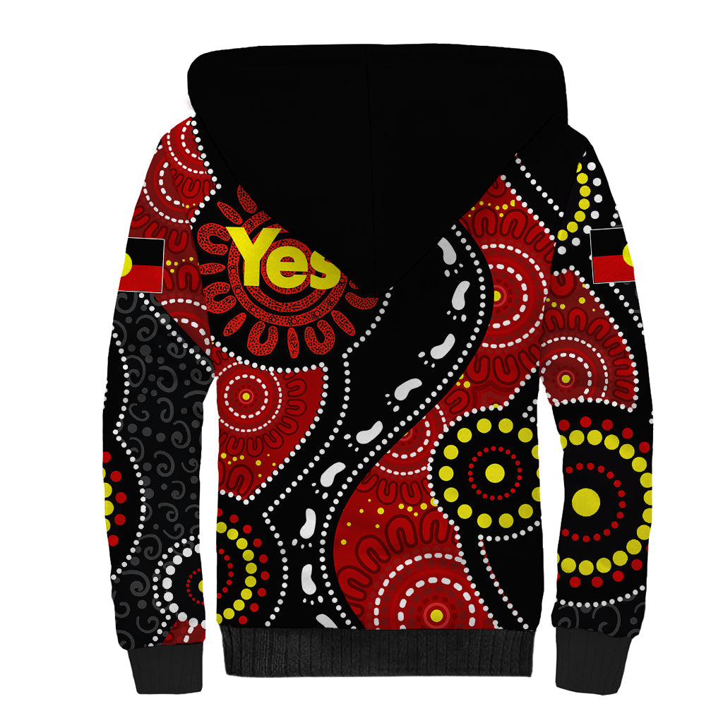 australia-indigenous-sherpa-hoodie-vote-yes-aboriginal-flag-color