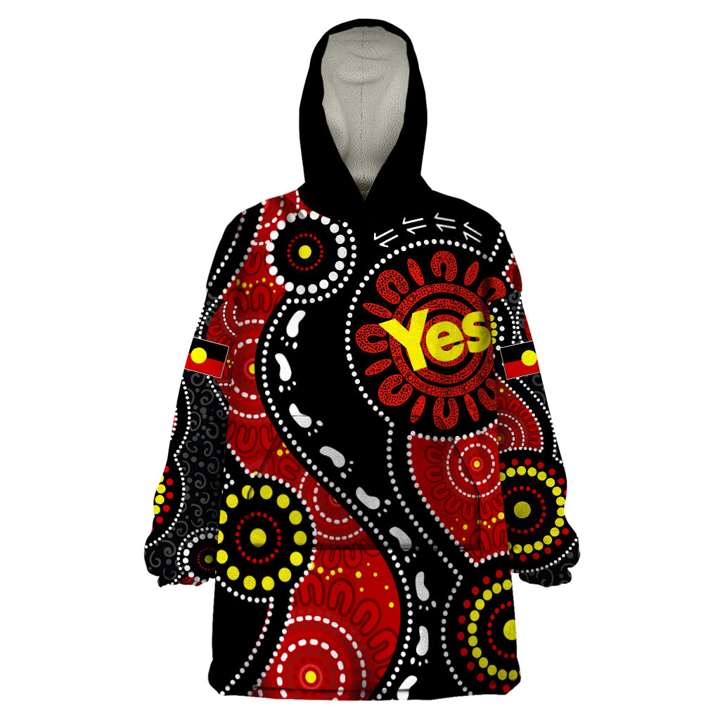 australia-indigenous-wearable-blanket-hoodie-vote-yes-aboriginal-flag-color