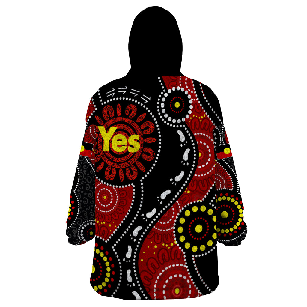 australia-indigenous-wearable-blanket-hoodie-vote-yes-aboriginal-flag-color