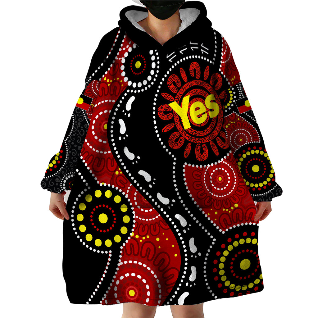 australia-indigenous-wearable-blanket-hoodie-vote-yes-aboriginal-flag-color