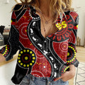 australia-indigenous-women-casual-shirt-vote-yes-aboriginal-flag-color