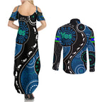 australia-indigenous-couples-matching-summer-maxi-dress-and-long-sleeve-button-shirts-vote-yes-aboriginal-torres-strait
