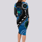 australia-indigenous-long-sleeve-bodycon-dress-vote-yes-aboriginal-torres-strait