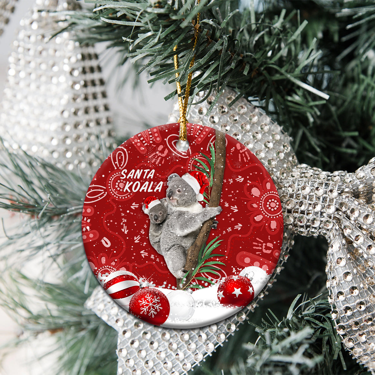 australia-christmas-aboriginal-ceramic-ornament-santa-koala-ver01