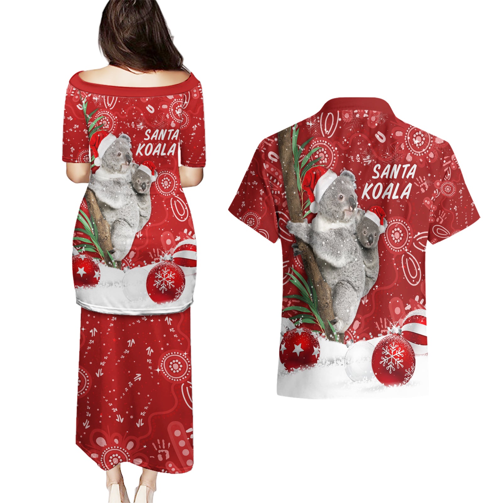 australia-christmas-aboriginal-couples-matching-puletasi-dress-and-hawaiian-shirt-santa-koala-ver01