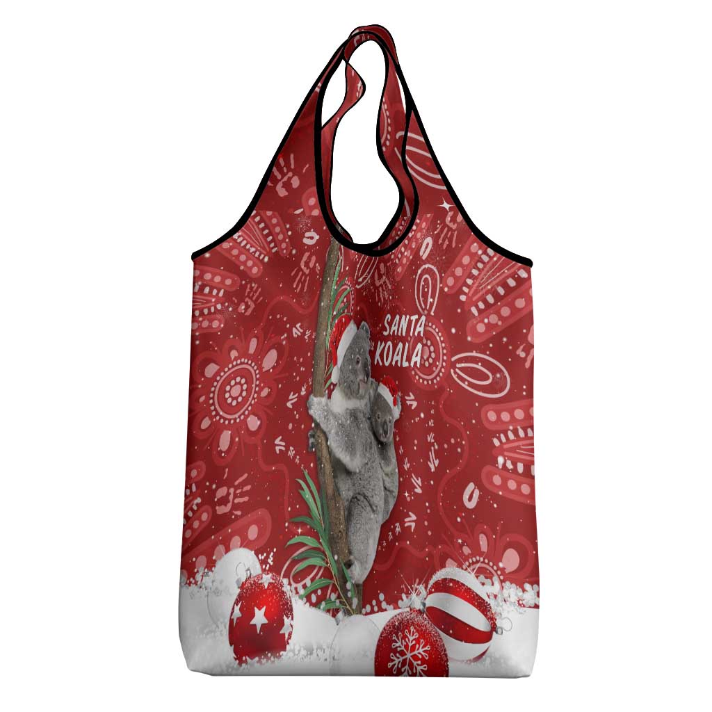 Australia Christmas Aboriginal Grocery Bag Santa Koala Ver01