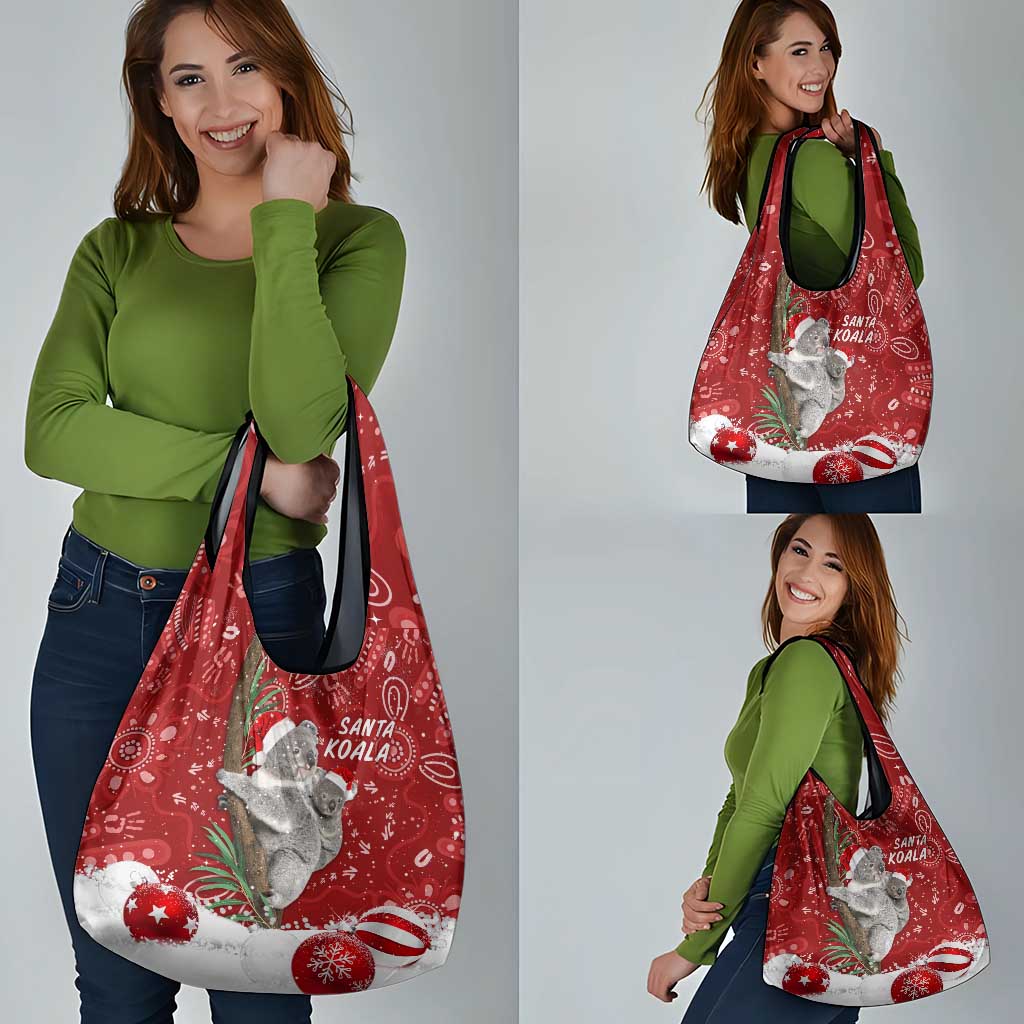 Australia Christmas Aboriginal Grocery Bag Santa Koala Ver01