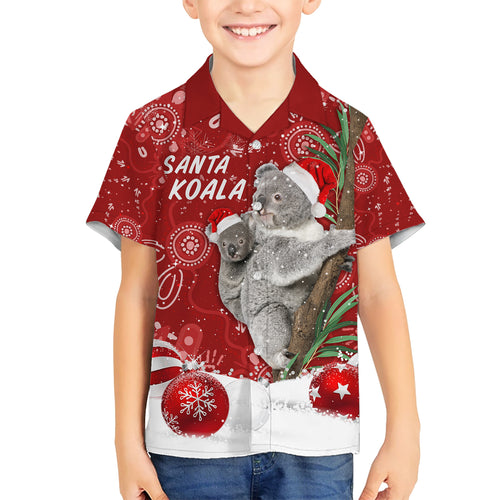 australia-christmas-aboriginal-kid-hawaiian-shirt-santa-koala-ver01
