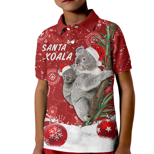 australia-christmas-aboriginal-kid-polo-shirt-santa-koala-ver01