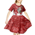 australia-christmas-aboriginal-kid-short-sleeve-dress-santa-koala-ver01