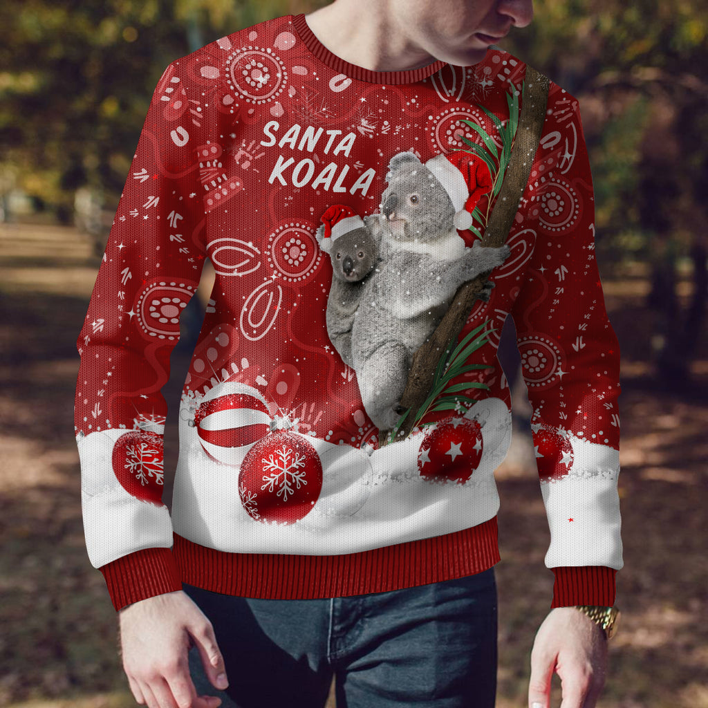 australia-christmas-aboriginal-ugly-christmas-sweater-santa-koala-ver01