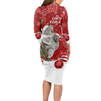 australia-christmas-aboriginal-long-sleeve-bodycon-dress-santa-koala-ver01