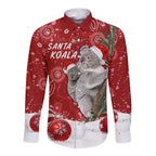 australia-christmas-aboriginal-long-sleeve-button-shirt-santa-koala-ver01