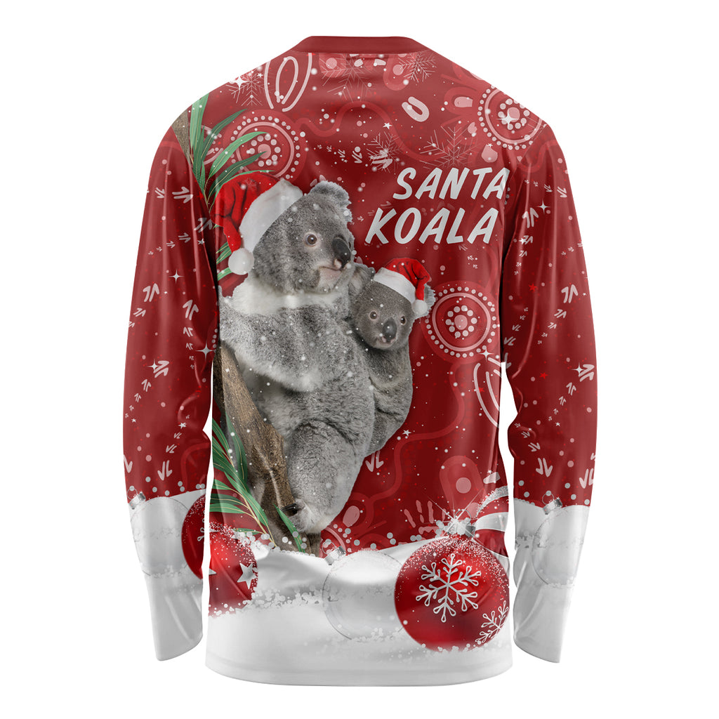 australia-christmas-aboriginal-long-sleeve-shirt-santa-koala-ver01