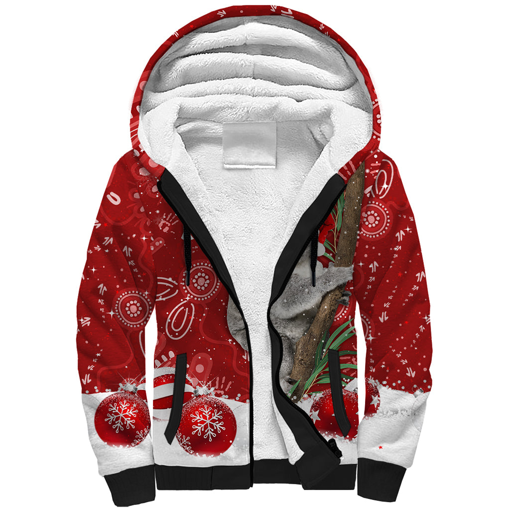 australia-christmas-aboriginal-sherpa-hoodie-santa-koala-ver01