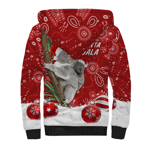 australia-christmas-aboriginal-sherpa-hoodie-santa-koala-ver01