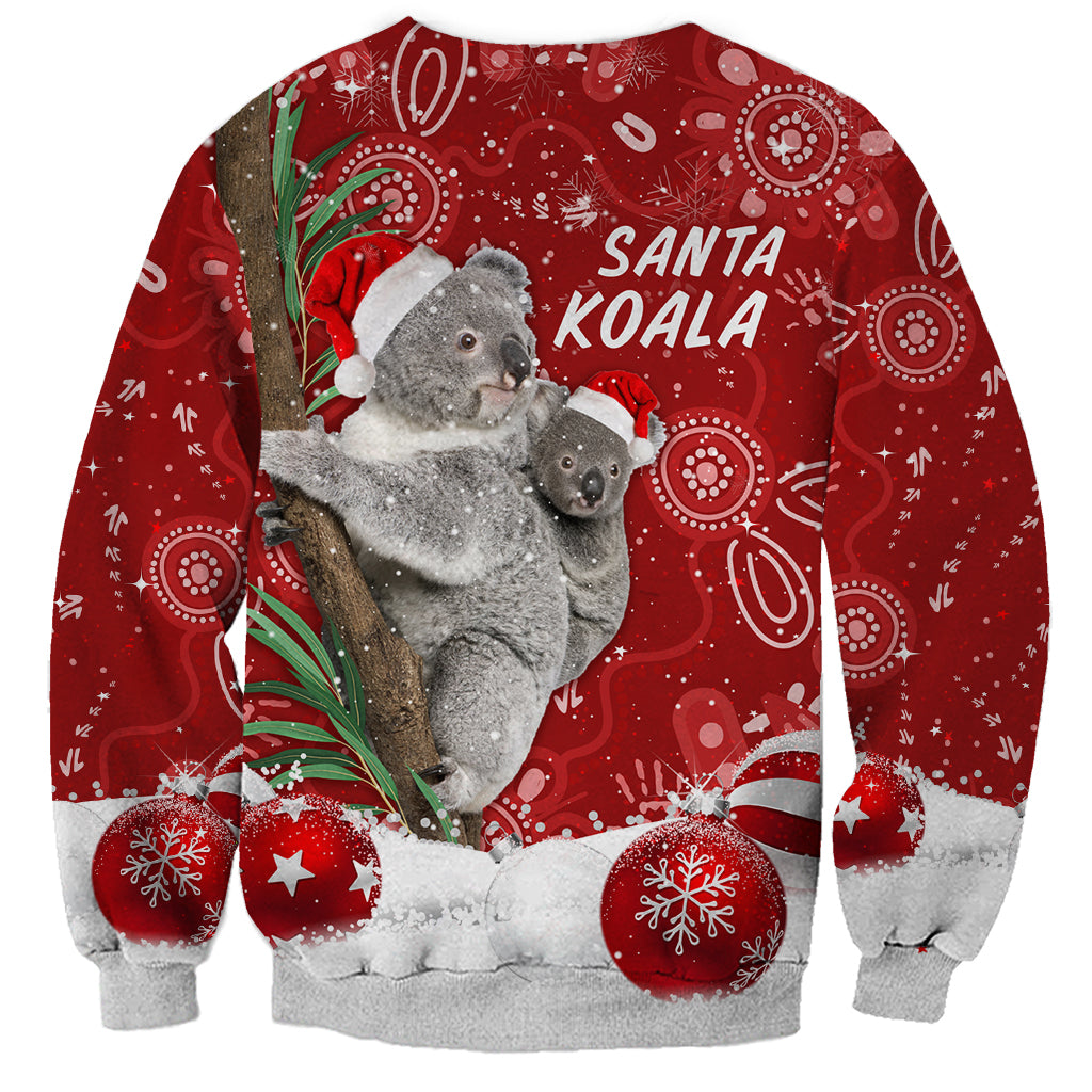 australia-christmas-aboriginal-sweatshirt-santa-koala-ver01
