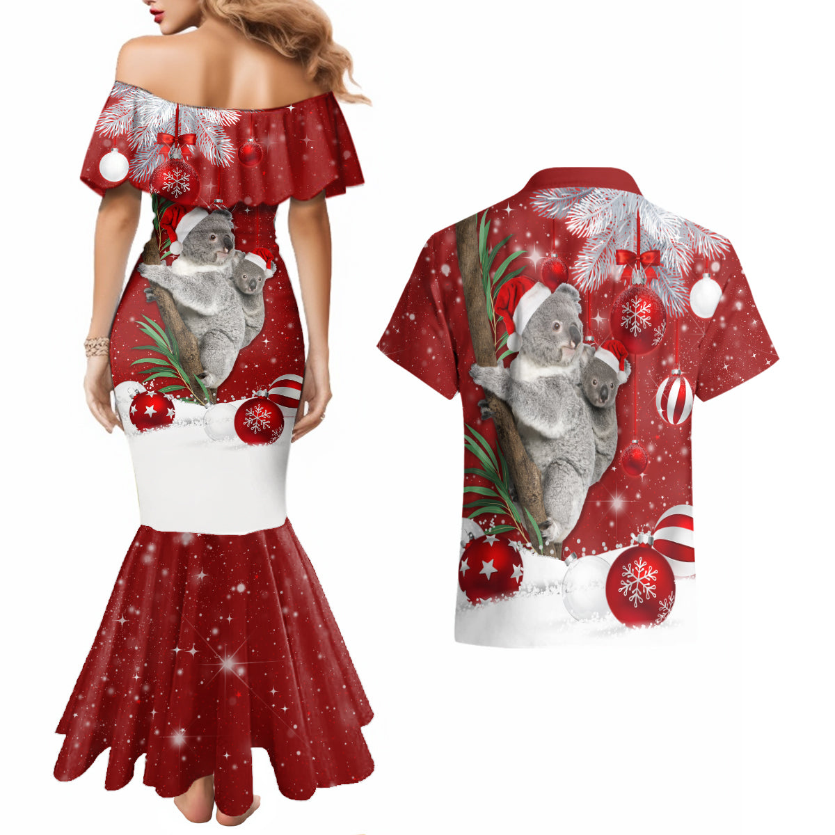 australia-christmas-couples-matching-mermaid-dress-and-hawaiian-shirt-santa-koala-ver02